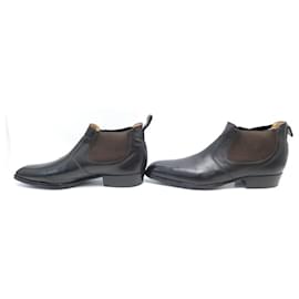 JM Weston-JM WESTON SHOES INFORMAL ANKLE BOOTS 457 8.5D 42.5 BROWN LEATHER SHOES-Brown