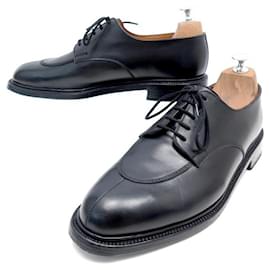 JM Weston-JM WESTON SHOES 598 lined SOLE HALF BREAST DERBY 8D 42 black leather-Black