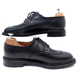 JM Weston-JM WESTON SHOES 598 lined SOLE HALF BREAST DERBY 8D 42 black leather-Black