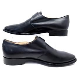 Church's-CHURCH'S SHOES MOCCASINS WITH GODDARD BUCKLE 8F 42 BLACK LEATHER SHOES-Black