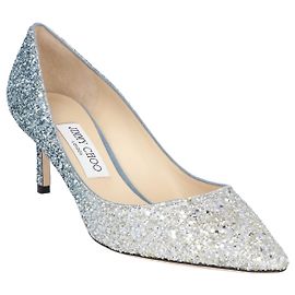 Jimmy Choo donne Romy 60 décolleté glitter argento e blu notte Argento Metallico
