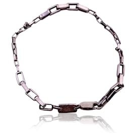 Gucci-argent sterling 925 Bracelet à maillons rectangulaires-Argenté