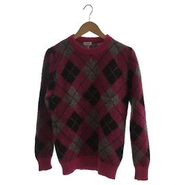 SAINT LAURENT 14AW / Strick mit Argyle-Muster / Pullover (dick) / S / Mohair Pink