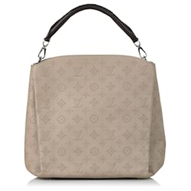 Louis Vuitton-Louis Vuitton Brown Mahina Babylone PM-Brown,Beige