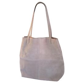 La Fée Maraboutée Cabas suédé Beige