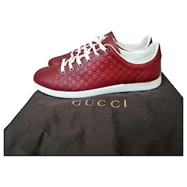 red and white gucci sneakers