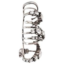 Alexander Mcqueen-Jewelled Earcuff in Silver Brass-Silvery,Metallic