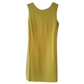 Versace For H&M VERSACE pour H&M ROBE EN SOIE AVEC LA GRÈCE SUR LE CÔTÉ. Jaune
