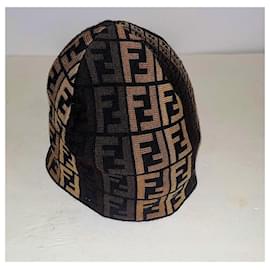 Fendi-Vintage Zucca FF Knit Multicolor Beanie-Multiple colors
