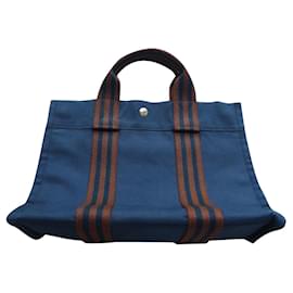 Hermès-Hermès Handtasche Modell toto in neuwertigem Zustand einmal getragen-Marineblau
