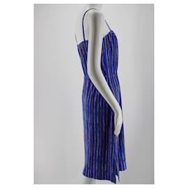 Christian Dior-Christian Dior Beachwear Blue Stripes Dress-Dark blue