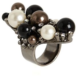Chanel 04A PERLEN MAXI RING T53/54 Silber