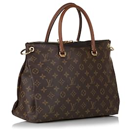 Louis Vuitton-Louis Vuitton Brown Monogram Pallas Satchel-Brown,Black