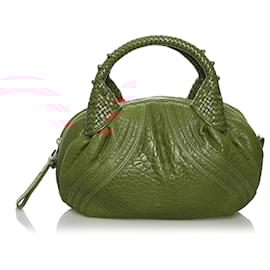 Fendi-Fendi Brown Spy Leather Handbag-Brown