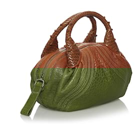 Fendi-Fendi Brown Spy Leather Handbag-Brown
