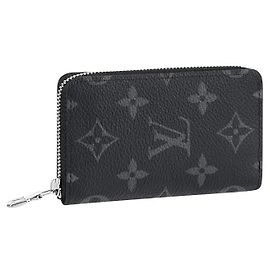 Louis Vuitton LV zippy carteira eclipse Cinza
