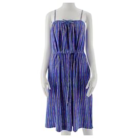 Christian Dior-Christian Dior Beachwear Blue Stripes Dress-Dark blue