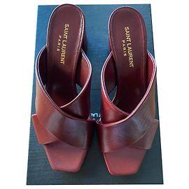Mulas Saint Laurent Loulou Bordeaux