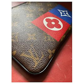 Louis Vuitton-Zipped Pouch Limited Edition Logo Story Monogram-Brown