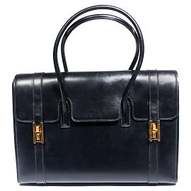 Borsa a tracolla Hermès Black Boxcalf Goldene Hardware Nero
