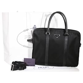 Prada Briefcase Black Nylon Black