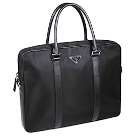 Prada-Prada Briefcase Black Nylon-Black