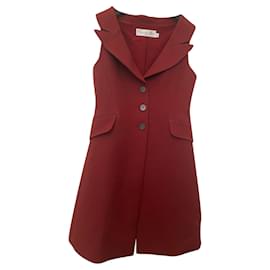 Dior-Sleeveless jacket Dior bar-Dark red