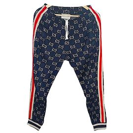 Gucci Monogram GG Web-Trainingshose Blau