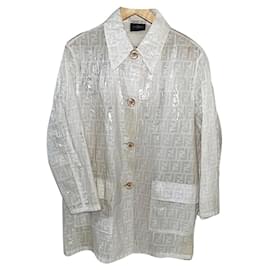 Fendi-Vintage Zucca FF PVC Semi Transparent Jacket-Other