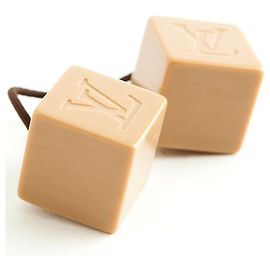 Elastico per capelli Louis Vuitton Resin Block marrone chiaro Marrone chiaro