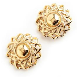 Givenchy-Vintage Givenchy sun clip on earrings-Golden