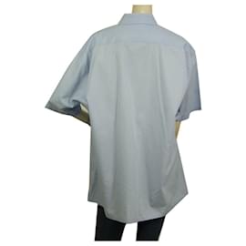 Yves Saint Laurent-Yves Saint Laurent for Men Short Sleeve Button Front Collared Shirt size XL-Blue