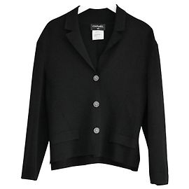 Chaqueta negra de punto Chanel Negro