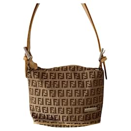 Fendi-Fendi Zucca baguette handbag-Brown,Beige,Light brown,Dark brown