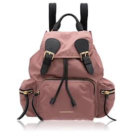 Burberry-Nylon and Leather Medium Rucksack Backpack Bag-Pink