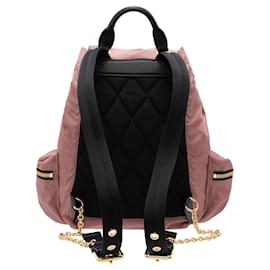 Burberry-Mochila média em nylon e couro-Rosa