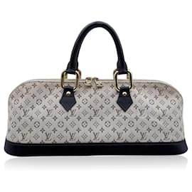 Louis Vuitton-Beige Mini Lin Monogram Alma Long Top Handle Bag-Beige
