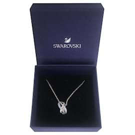 Swarovski-Pendentif Twist Rows-Argenté,Bleu