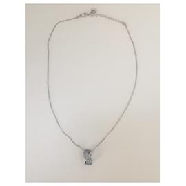 Swarovski-Pendentif Twist Rows-Argenté,Bleu