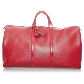 Louis Vuitton-Louis Vuitton Red Epi Keepall 60-Red