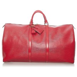 Louis Vuitton Red Epi Keepall 60 Rot