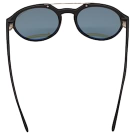 Tom Ford-Tom Ford Black Stan TF696 Round Sunglasses in Black Acetate-Black