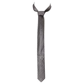 Cravate à rayures Hugo Boss en soie grise Gris