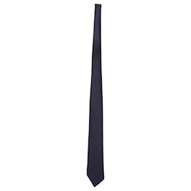 Salvatore Ferragamo-Salvatore Ferragamo Croquet Printed Tie in Blue Silk -Other