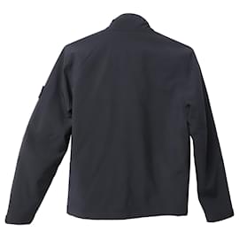 Stone Island-Stone Island Overshirt Zip Up Jacket in Black Polyester-Black