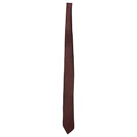 Salvatore Ferragamo-Salvatore Ferragamo Chain Printed Tie in Red Silk -Other