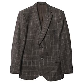 Ermenegildo Zegna Checked Suit Blazer in Brown Wool Brown