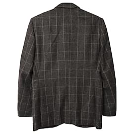 Ermenegildo Zegna-Ermenegildo Zegna Checked Suit Blazer in Brown Wool-Brown