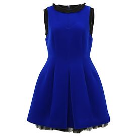Marc by Marc Jacobs Faltenkleid aus blauem Samt Blau