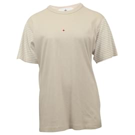 Stone Island-Stone Island Marina Camiseta com estampa de logo em Jersey de algodão bege-Bege
